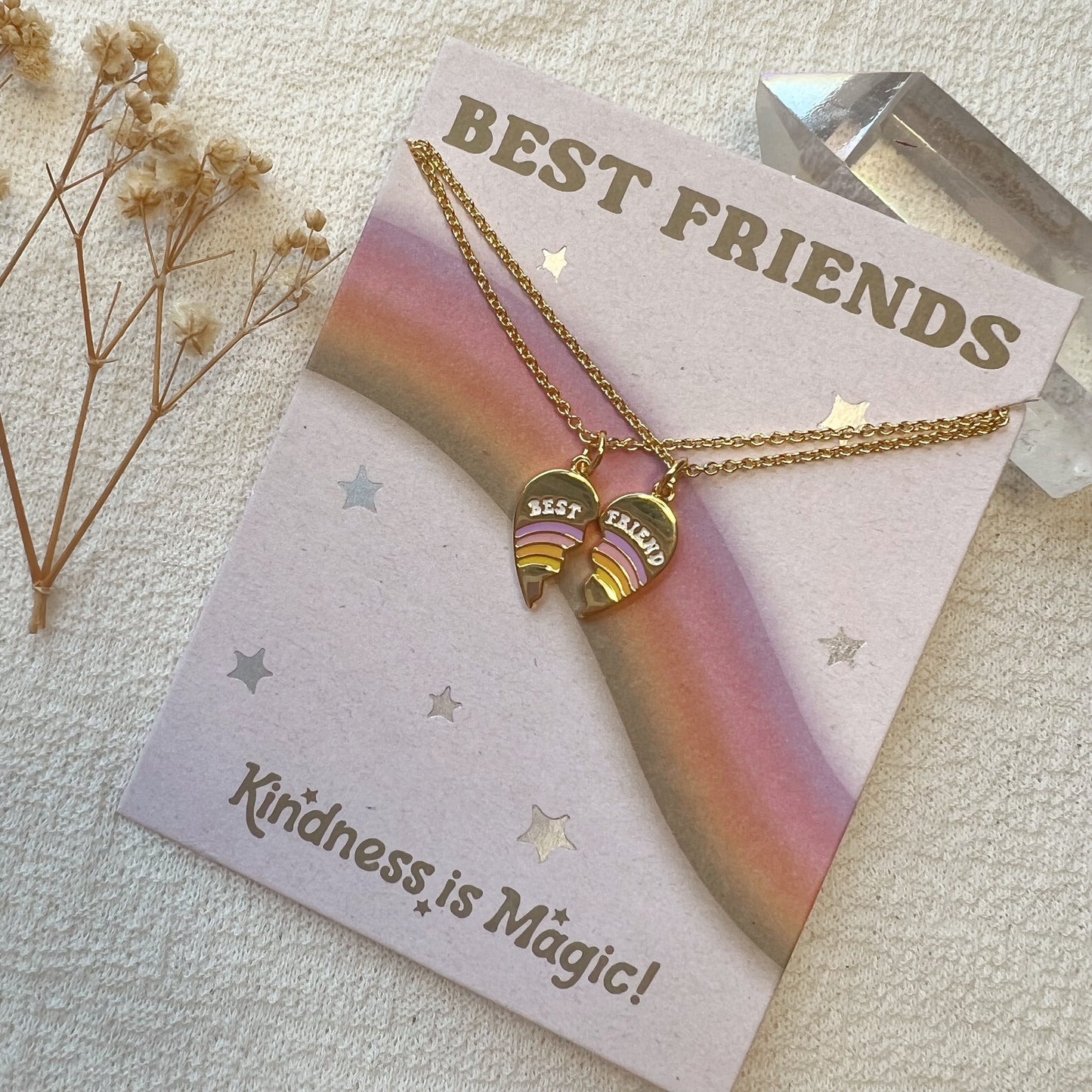 Best Friends Split Heart Necklaces