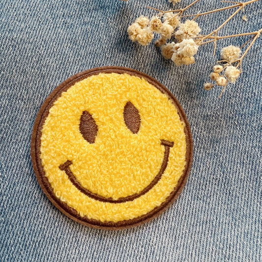 Smiley Chenille Patch