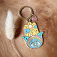 Hamsa Enamel Keychain