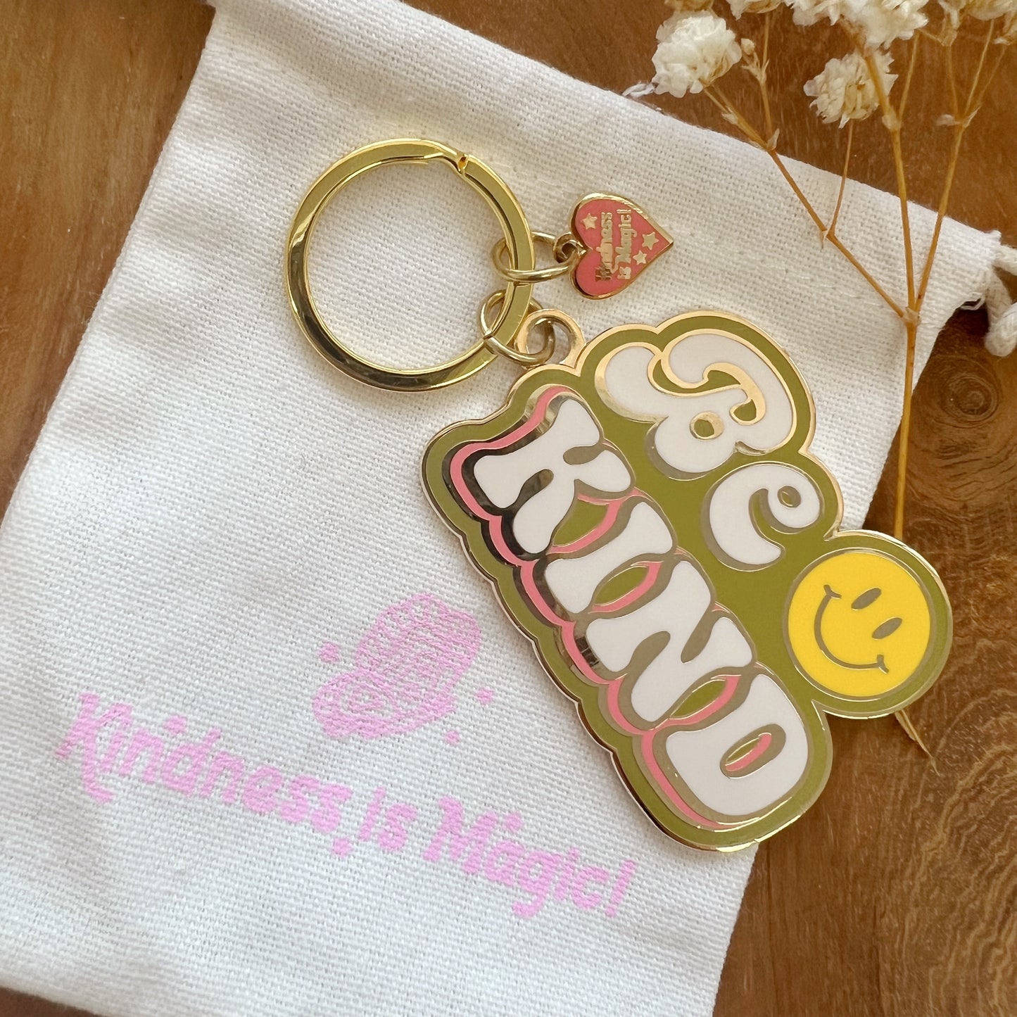 Be Kind Smiley Keychain