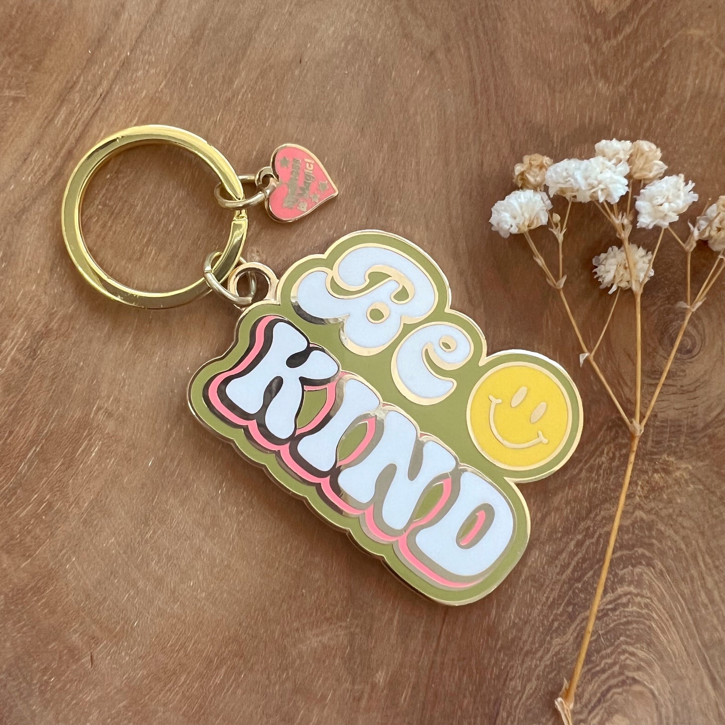 Be Kind Smiley Keychain