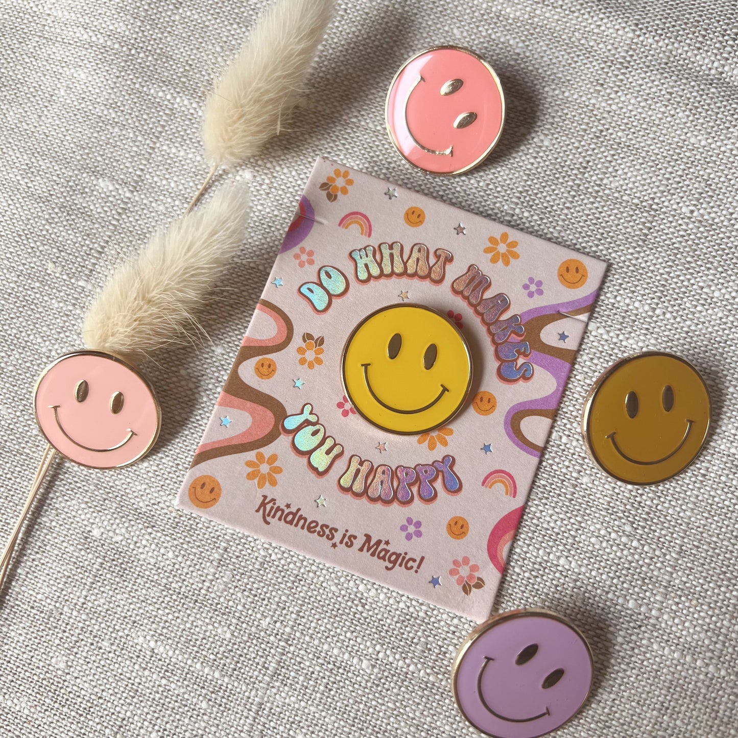 Smiley Enamel Pin