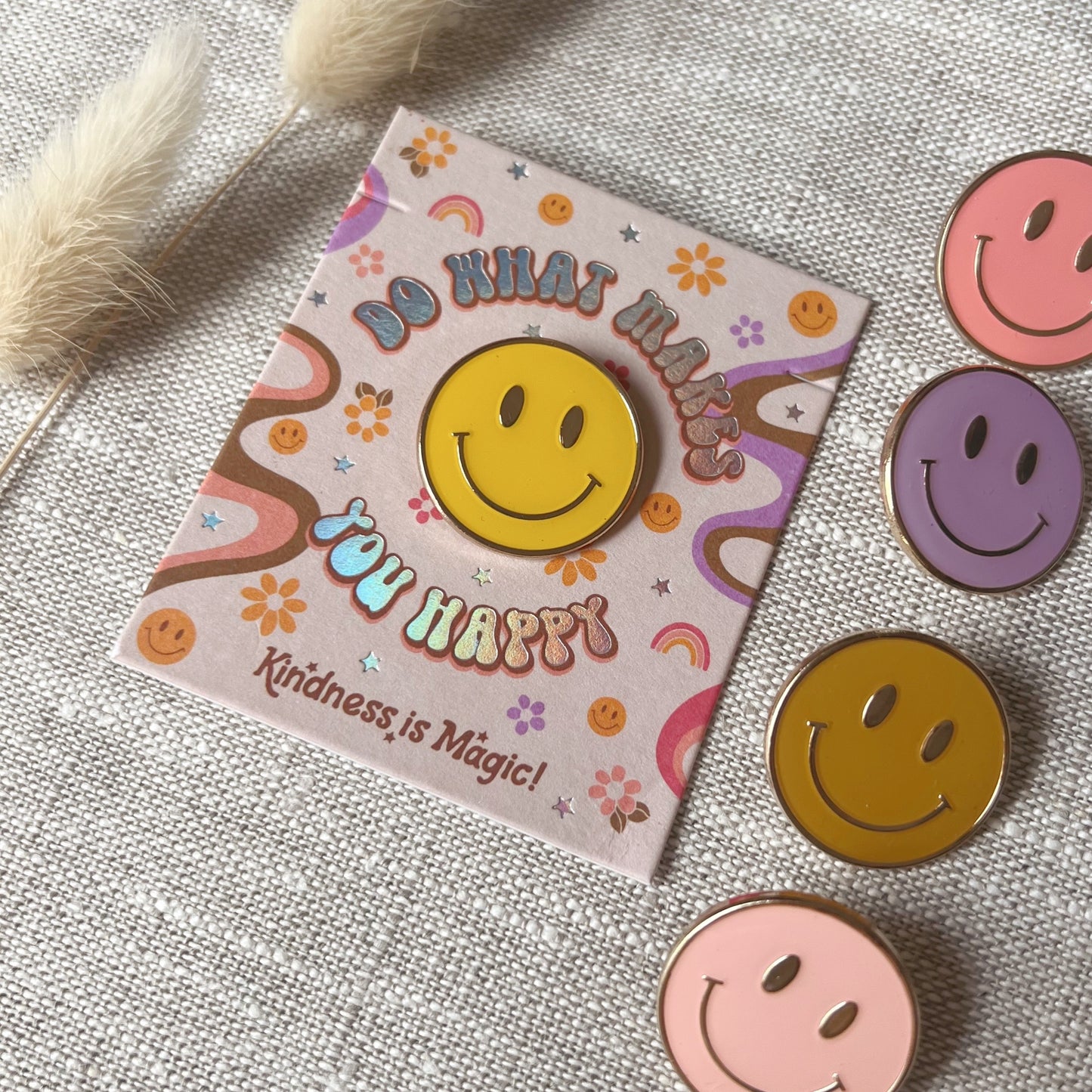 Smiley Enamel Pin