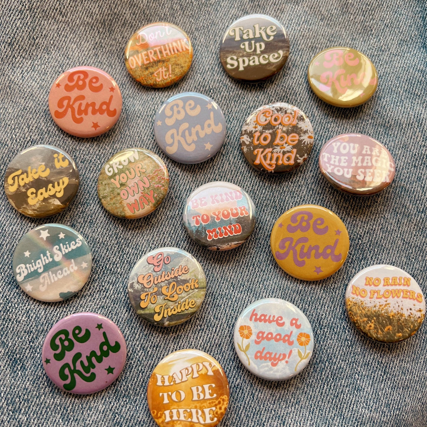 Positivity Button Pins