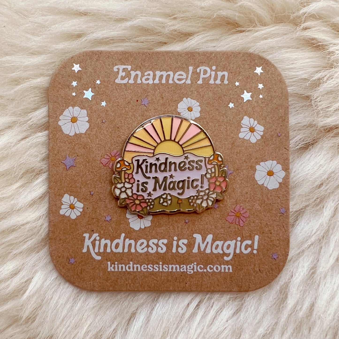 Kindness is Magic Sun Enamel Pin