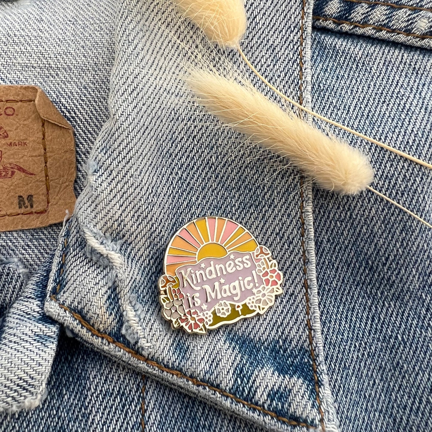 Kindness is Magic Sun Enamel Pin