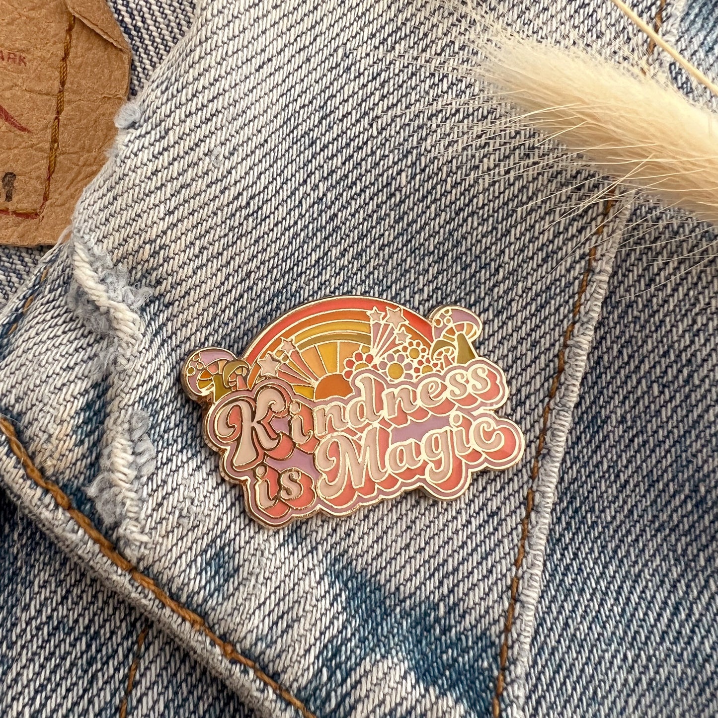 Kindness is Magic Rainbow Enamel Pin