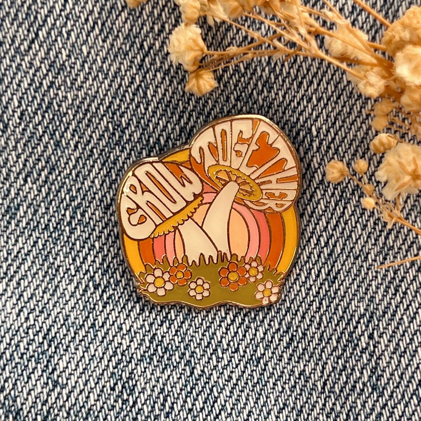 Grow Together Mushroom Enamel Pin