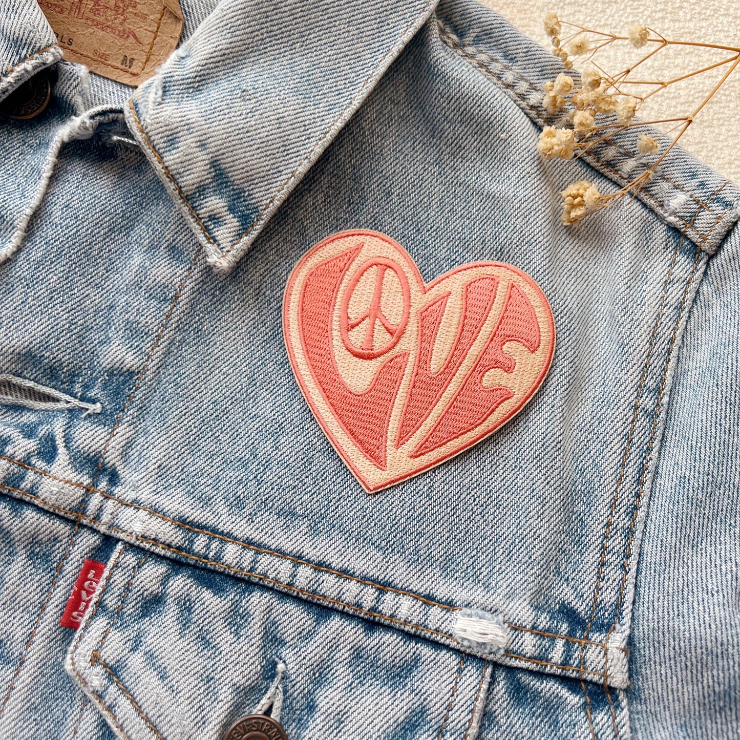 Love 70s Retro Heart Patch