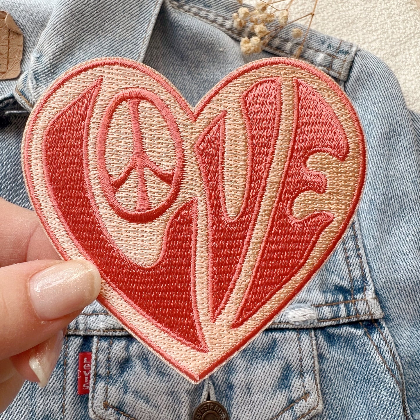 Love 70s Retro Heart Patch